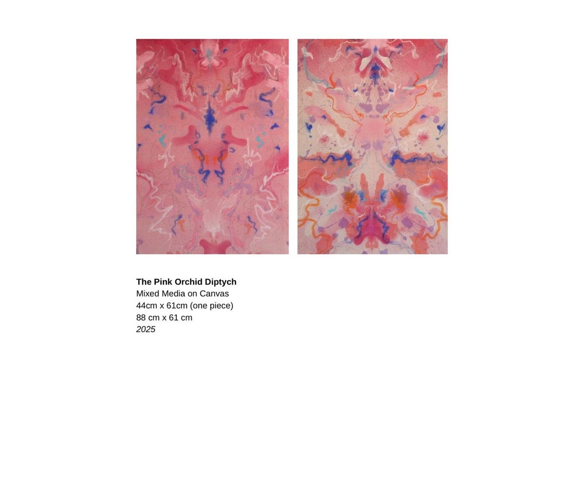 The Pink Orchid Diptych — artwork by Livia Dualis
