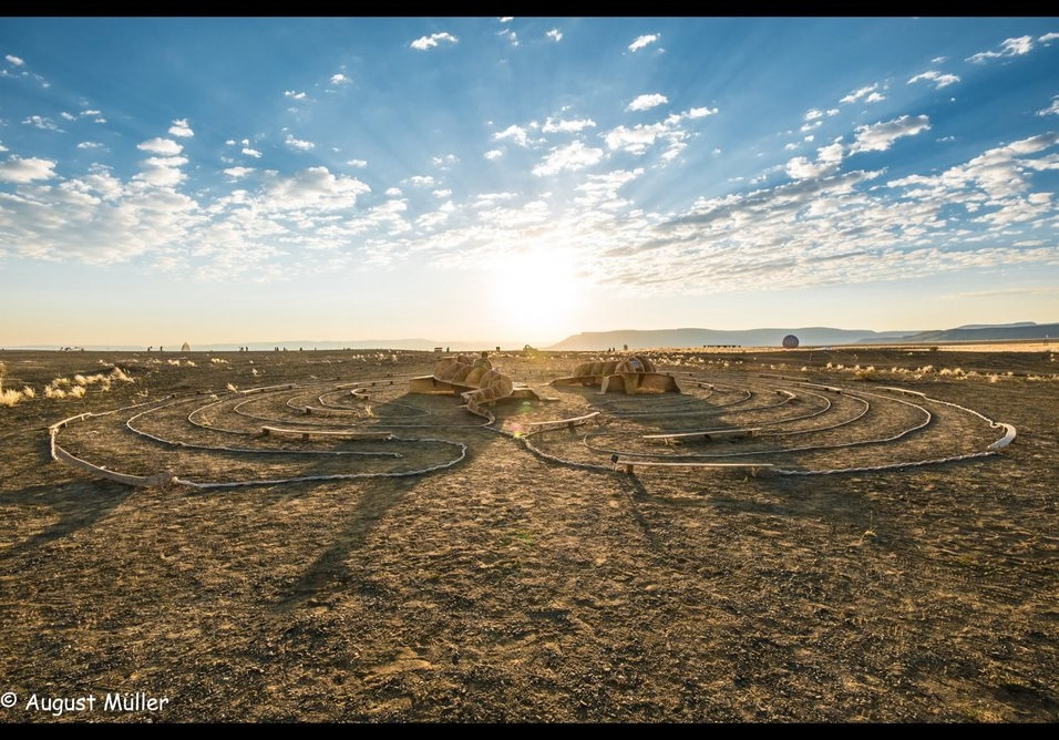 Lizard Labyrinth at sunset in the Tankwa Karoo
