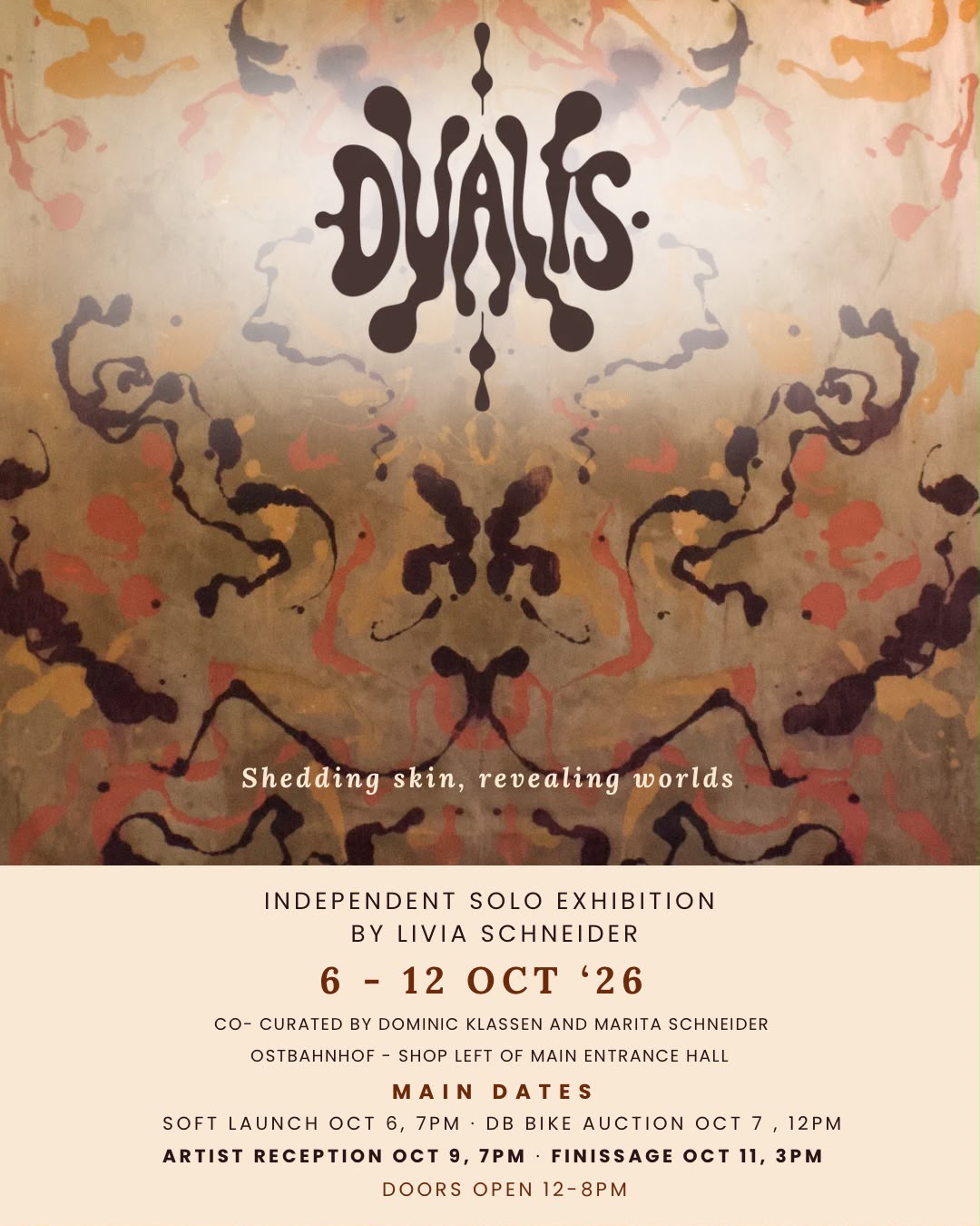 DUALIS exhibition invitation, 6–12 October 2026, Ostbahnhof, Berlin